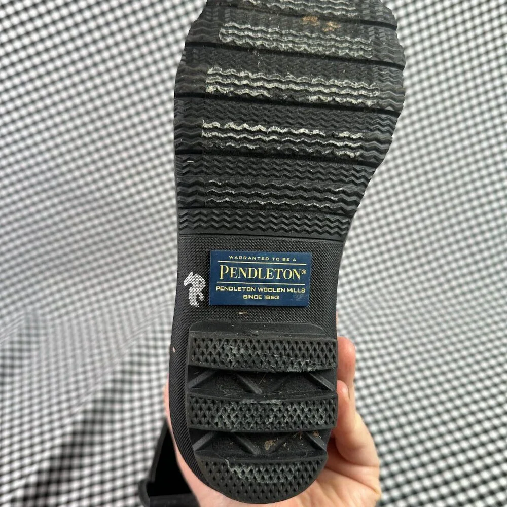 Pendleton Women's Chelsea Rain Boot Black Rubber Wellies Aztec Print Size 5